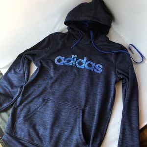 Navy blue adidas hoodie.